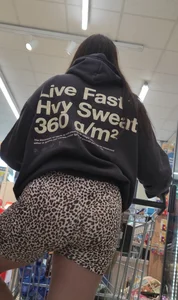 Thick brunette in short leggings and company