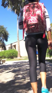 Amazing Legs and Ass in Tights Street Candid