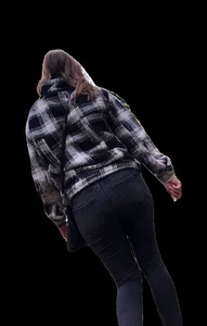 Brunette with hot ass in jeans stoling the show