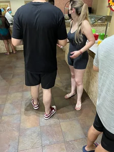 Thick Latina Bubble Butt At The Buffet (VPL)
