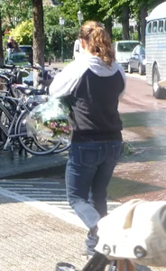 Street booties in tight jeans, candid girls on the street creepshots