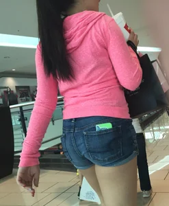 Sexy Little Ass in Denim Mini Shorts at the Mall Creepshots Collection