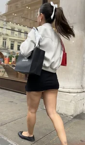 Short skirt cheeks hanging out this petite Spanish lunchable