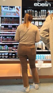 Brunette with nice thick butt