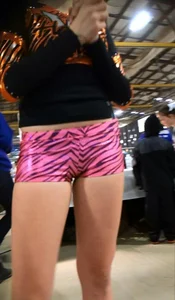 Hot Booty and Legs in Pink Mini Shorts Creepshots