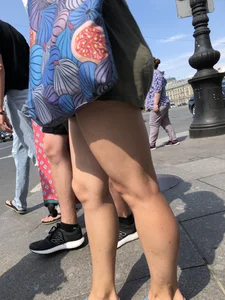 Hot Girl In Shorts Street Crosswalk Creepshots Gallery - Closeups of Her Gorgeous Legs