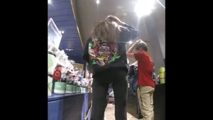 Cute teens in tight pants in stores videos