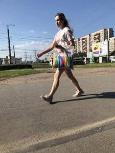 Cute Girl with Hot Legs in a Skirt Street Candid Gallery