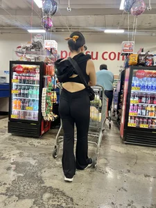 Tight One piece on short milf latina