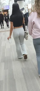 Gray Leggings Ass