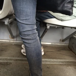 Skinny Legs in Tight Jeans Bus Candid