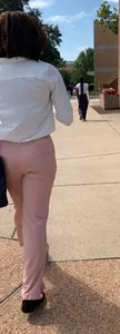 Even she can’t resist touching her own ass