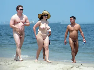 Nude beach and topless girls