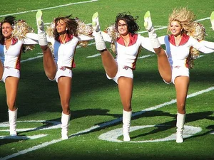 Candid cheerleaders
