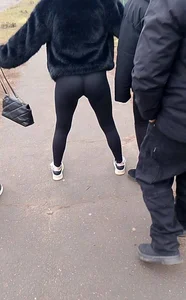 Little butt in tight leggins