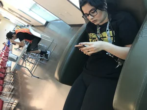 Amazon brunette employee with a nice booty in leggings