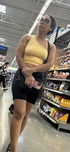 Petite cute milf in black shorts+vpl‼️