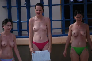 Verna topless beach girls out in the sun