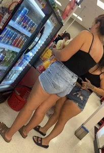 2 sexy women in tight shorts capped at target (OC)