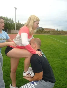 Candid cheerleaders