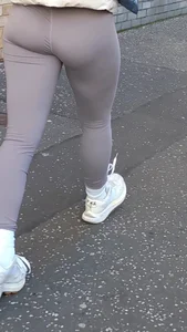 Grey Leggings Blonde Student