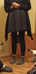 Teen in Skirt, Tights and Socks Home Creepshots