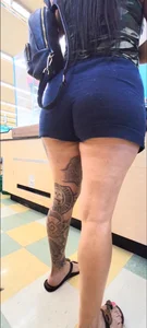 Sexy big butt tatted latina in sandals