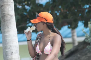 Sexy Florida beach bikini girls, some topless