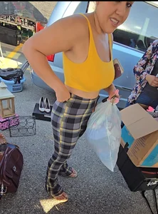 Phat Ass Milf Latina In Tight Plaid Leggings W/ Nice Tits🔥