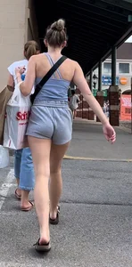 Sexy blonde with nice legs and nice ass (OC)