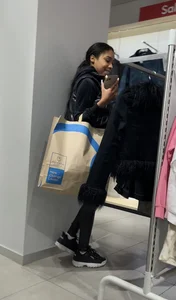 Hottest bubble ass in shiny black leggings