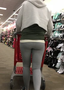 Oklahoma milf in grey leggings shopping at Target