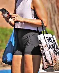 Fat ass in spandex shorts