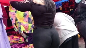 Big Ass Milf in Black Spandex - she has a tattoo?
