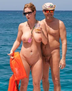 Nude beach and topless girls