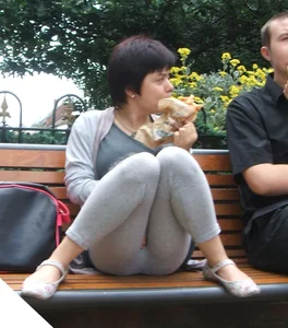 Lady sitting in leggings