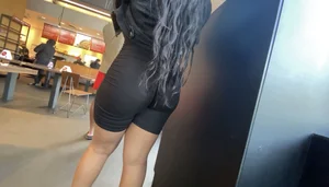 Ass so phat Latina in biker shorts  ( Not OC)