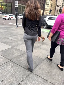 Booty in Tight Pants Street Candid Gallery