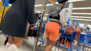Shopper with amazing ass in tight shorts  (OC)