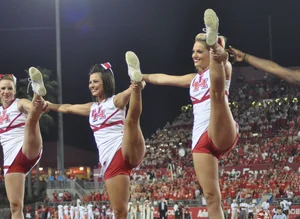 Candid cheerleaders