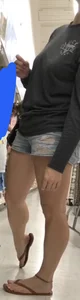 Short shorts running errands