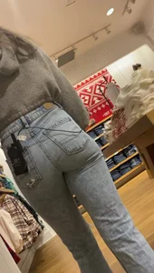 Tall slender teen in jeans