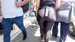 Huge Chubby Ass in Tights Street Creepshots Series