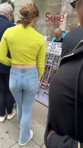 Tight jeans on the street of Oslo