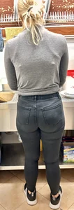 Blonde Worker with Big Ass Tight Black Jeans  (not OC)