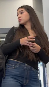 Pretty Arab College Girl’s Red Panties Are Showing Through Her Leggings