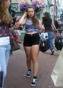 Various sexy teens in little shorts