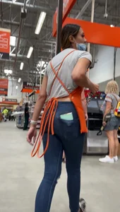 caught by home depot worker. then, moves closer to camera