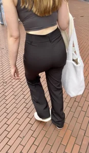 Dutch Beauty In Tight Flared Pants