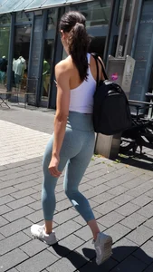 An Amazing Candid Muscly And Fit Girl in Leggings Street Creepshots Gallery